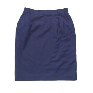 Frederick Alexander Wool Retro Vintage Skirt Navy  Blue 14